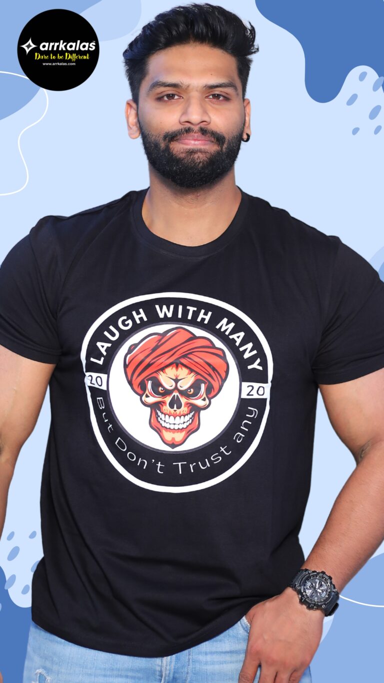 ARRKALAS for SOE logo featuring a fierce skull in a red turban with the quote “Laugh with many, but don’t trust any” — symbolizing power, caution, and street wisdom